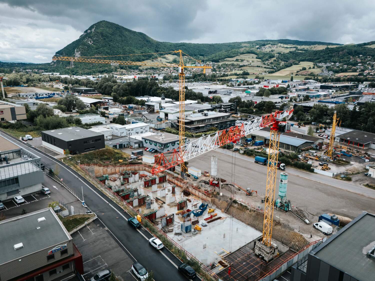 Photo drone d'un chantier de l'entreprise MAZZA TP