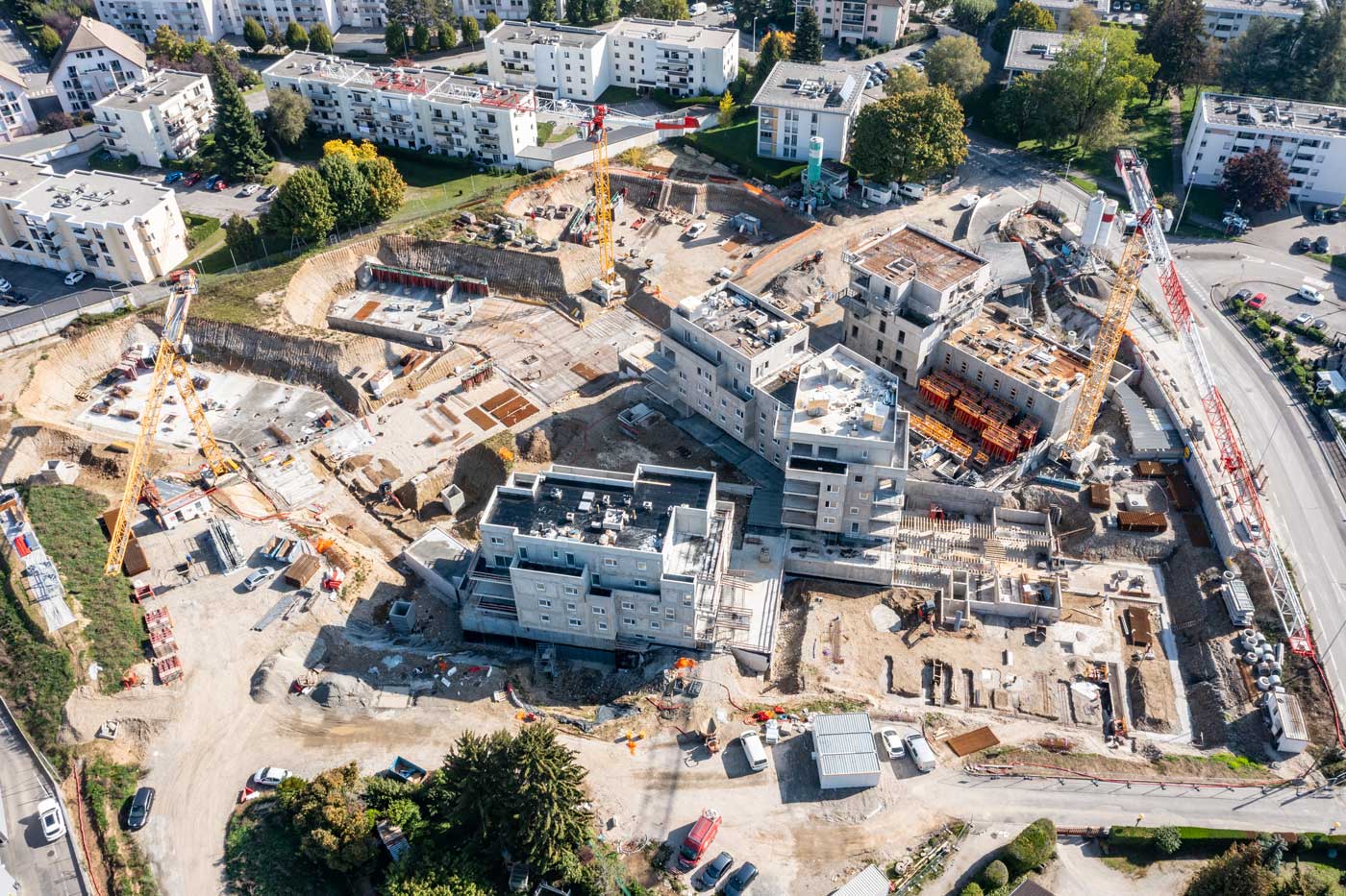 Photo drone d'un chantier de l'entreprise MAZZA TP